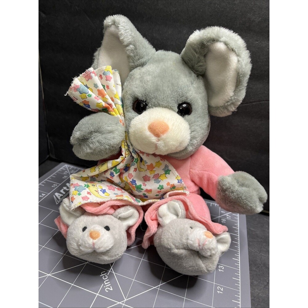 Commonwealth I miss you P.J Mouse stuffed Animal plush With Slippers